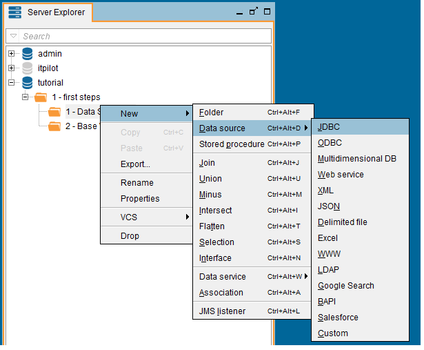 Creating new data source