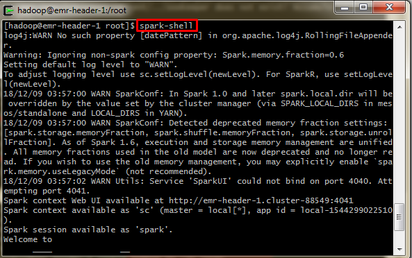 hadoop spark-shell